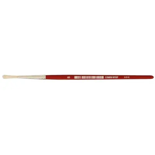 Brosse ronde n&deg;8 - OZ - en soie - peinture acrylique et &agrave; l'huile 