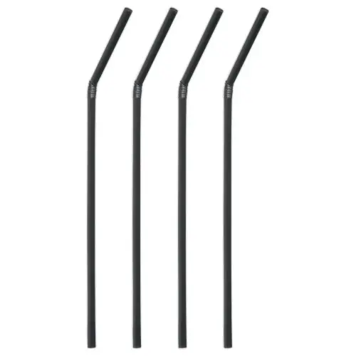 100 PAILLES 22 CM EN CARTON NOIR 