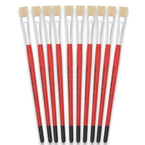 Brosse plate n°12 - OZ - en soie - peinture acrylique et à l'huile