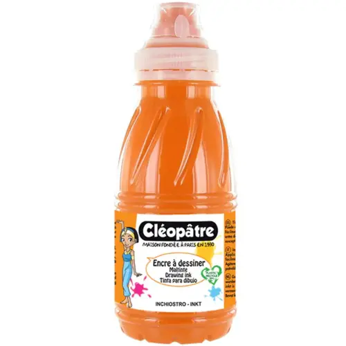 Encre à dessiner à base d'eau - CLEOPÂTRE - 500ml - orange