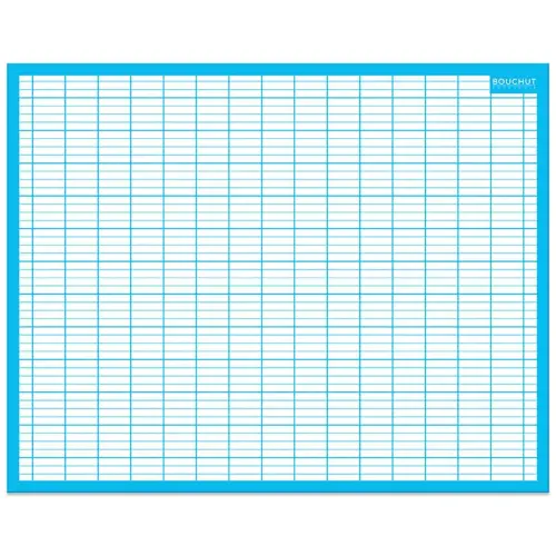 Ardoise effaçable à sec - BOUCHUT - 1 face unie - 1 face seyès - 21 x 26,5 cm