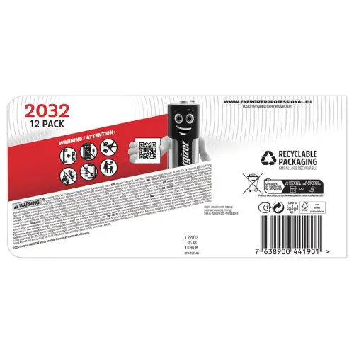 12 Piles lithium Ultimate CR2032 - 3V - ENERGIZER