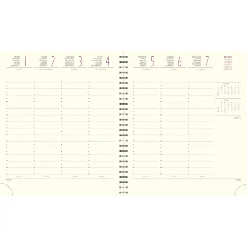 Agenda semainier Meline - 15 x 17 cm - Vert d'eau - Septembre à décembre - EXACOMPTA
