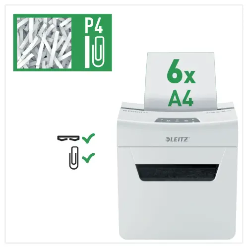 Destructeur IQ Protect 6X - Coupe crois&eacute;e - 6 feuilles - 10L - LEITZ 