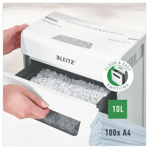 Destructeur IQ Protect 6X - Coupe crois&eacute;e - 6 feuilles - 10L - LEITZ 