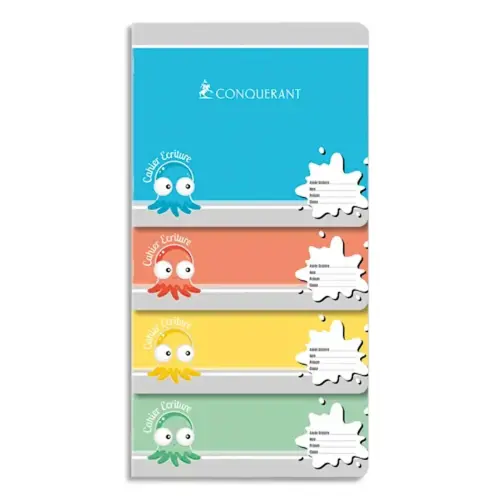 Cahier maternelle piqûre paysage - CONQUERANT - 17x14,7cm - double ligne 5mm - 24 pages - 70g