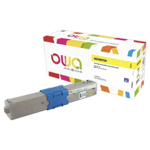 Toner éq. OKI 46508709 - Haute capacité - Jaune - OWA