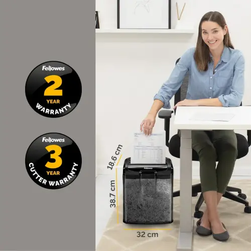 Destructeur Powershred M7Cm - Coupe crois&eacute;e - Fellowes 