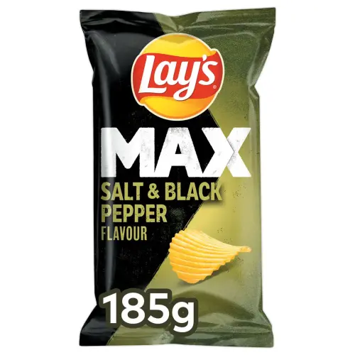 Paquet CHIPS LAYS MAX SEL ET POIVRE 185gr