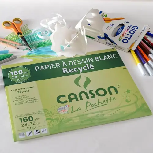 papier dessin  A4 160 g Canson  - blanc - lot de 10 