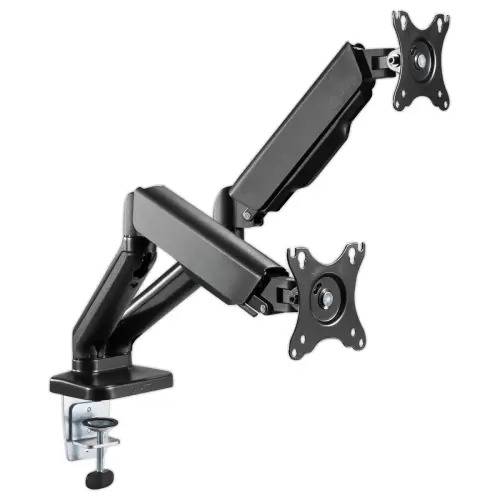 Bras porte-&eacute;cran double articul&eacute; Ergo Line Noir 