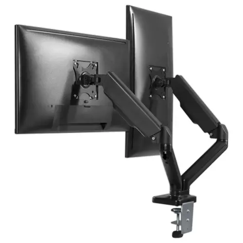Bras porte-&eacute;cran double articul&eacute; Ergo Line Noir 