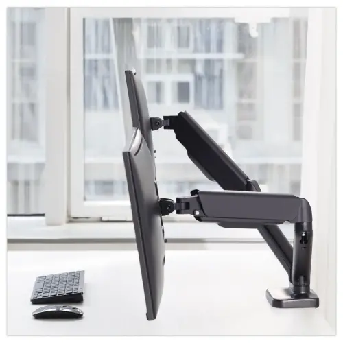 Bras porte-&eacute;cran double articul&eacute; Ergo Line Noir 