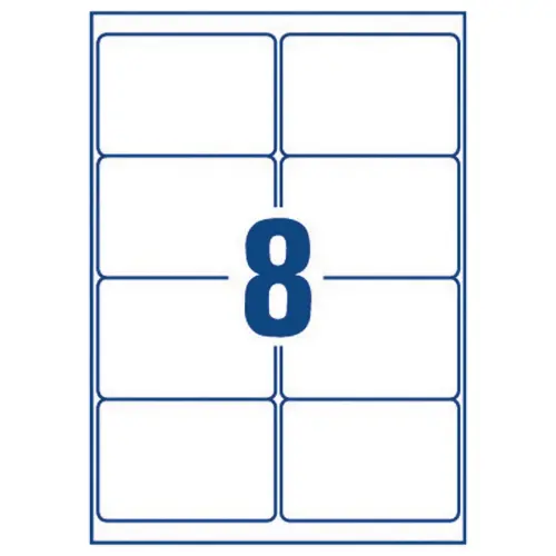 100 Planches d'étiquettes 99,1x67,7 mm 800étiq/boîte