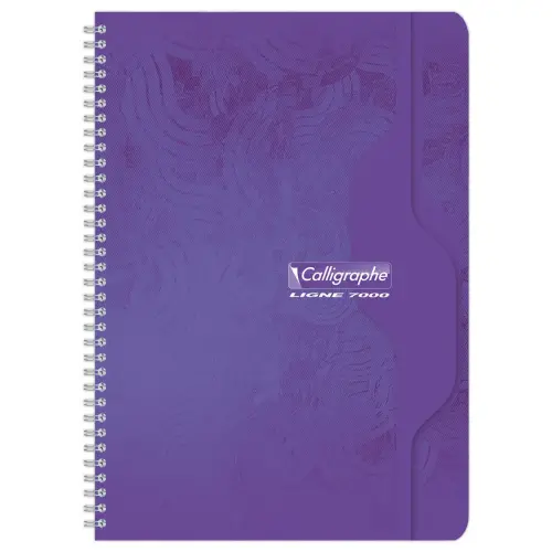 Cahier spirale - 70g - A4 - Séyès - 100 pages - assortis - CALLIGRAPHE
