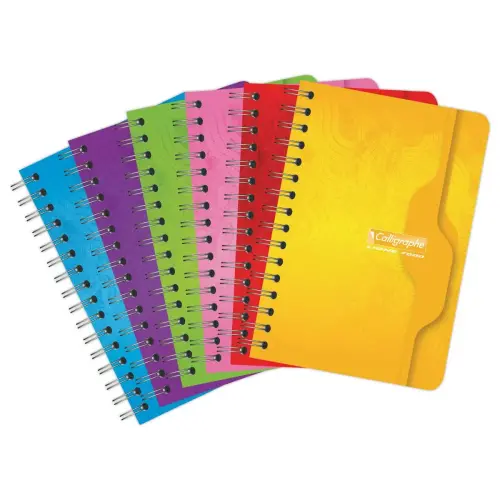 Carnet spirale Calligraphe 70g, 9x14cm,5x5, 100 pages