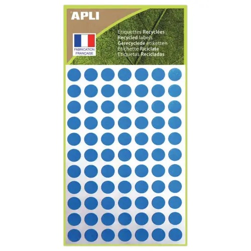 462 pastilles de signalisation rondes,Ø 8 mm, bleu, 100% recyclé