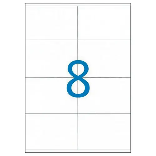 100 planches de 8 &eacute;tiquettes de signalisation, 105x70 mm, 100% recycl&eacute; 