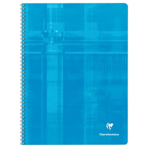 Cahier spirale Clairefontaine 90g, 24x32,180 pages, Seyès