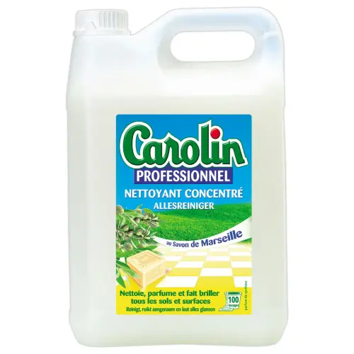 Nettoyant concentr&eacute; multi-surfaces au savon de Marseille CAROLIN 5L 