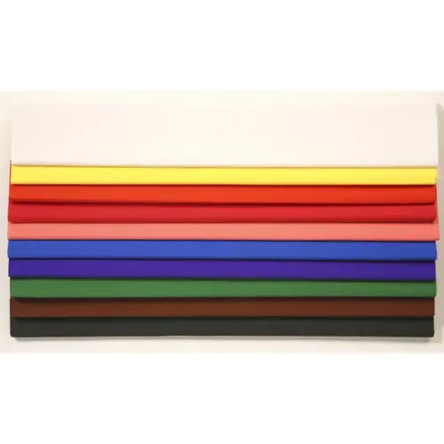 Capier cr&eacute;pon Clairefontaine 2,50 x 0,50 m - coloris assortis - 10 feuillles 
