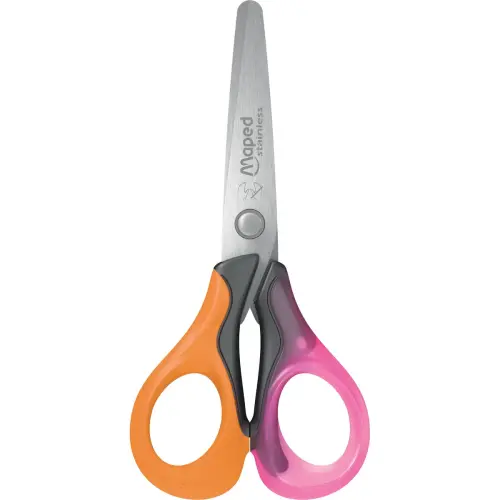Ciseaux SENSOFT GAUCHER 13 cm, ann souples, assortis, présentoir