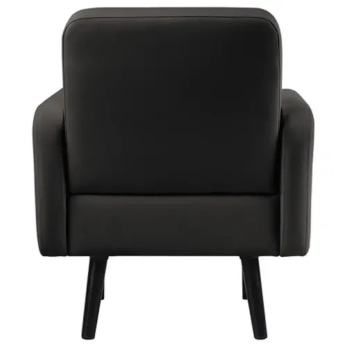 Fauteuil LISBOA 1 place Simili cuir noir monté