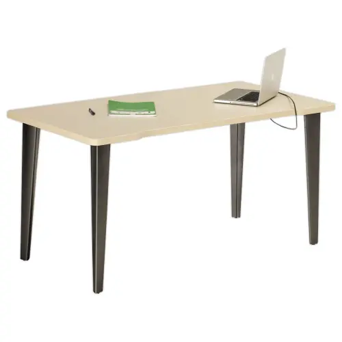Bureau BORDEAUX 140 x 80 érable - pieds anthracite monté