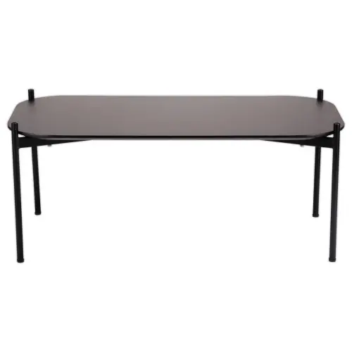 Table basse MEET 100 x 50 Noir pieds noirs