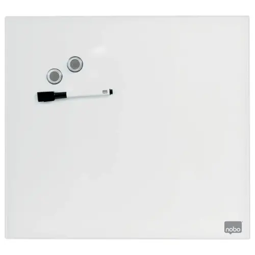 Tableau blanc en verre magnétique - 45 x 45 cm - NOBO