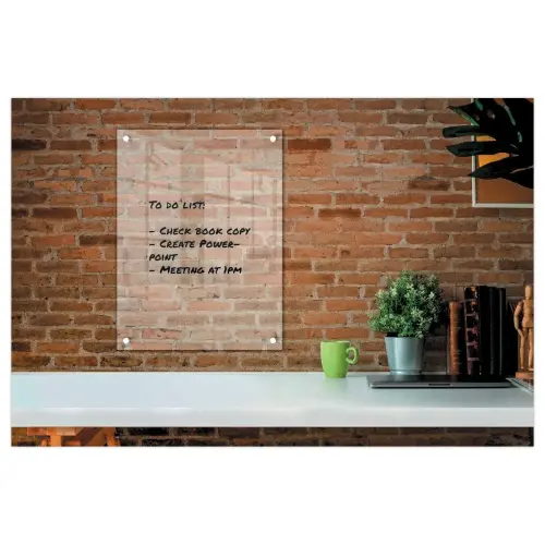 Tableau blanc en acrylique transparent - 60 x 45 cm - NOBO