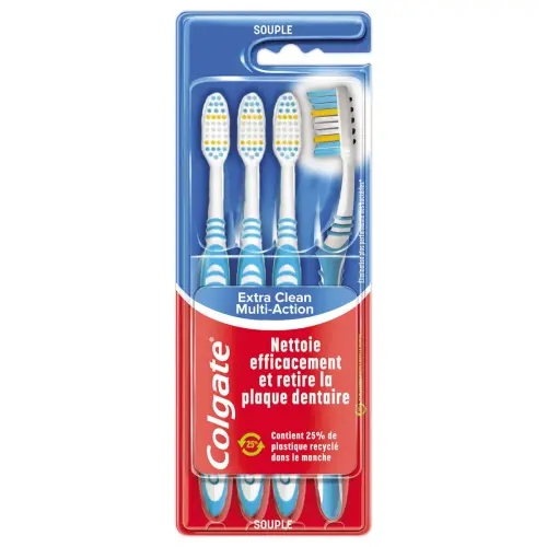 Pack de 4 brosses à dents Colgate Souple