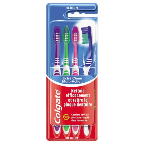 Pack de 4 brosses à dents Colgate Medium