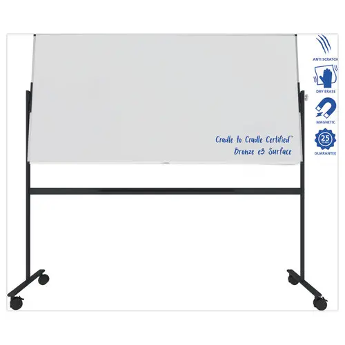 Tableau blanc rotatif UNITE PLUS - Surface émaillée - 100 x 200 cm - Legamaster