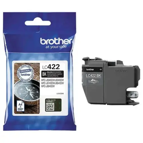 Cartouche jet d'encre LC422BK - Noir - Brother 