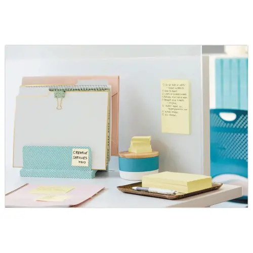 12 Notes Super Sticky 5,1 x 7,6 cm 90F Jaune Pastel 