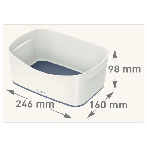Bo&icirc;te de rangement mybox petit blanc/gris 