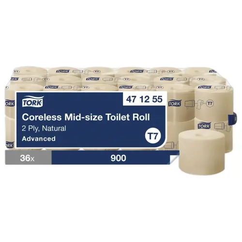 36 Rouleaux de papier toilette T7 - Sans mandrin - Naturel - TORK 