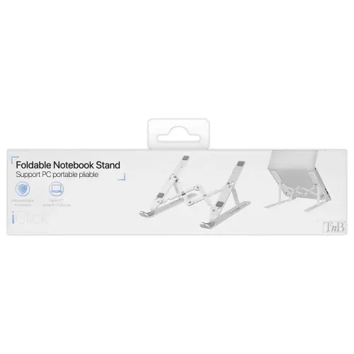 Support pour ordinateur portable compact iClick - Écrans jusqu'à 17" - Pliable - T'nB