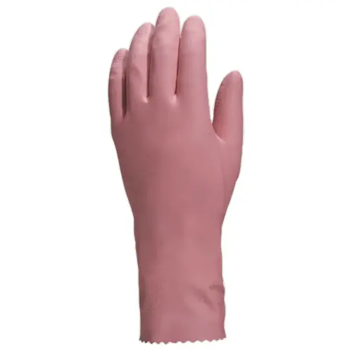 Paire Gants menage latex rose taille 9