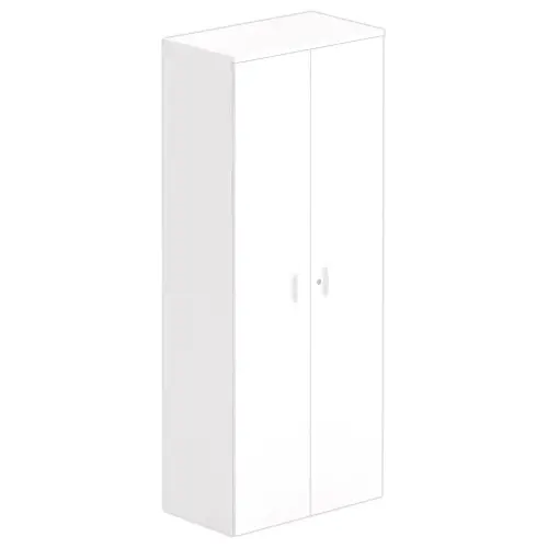 Armoire haute mélaminé 2 portes battantes 197x80x42 cm blanc
