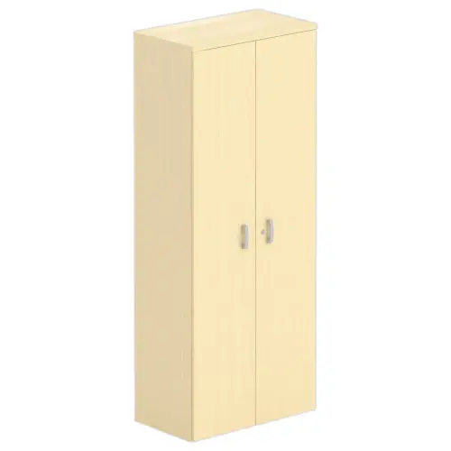 Armoire haute mélamine 2 portes 197x80x42cm hêtre