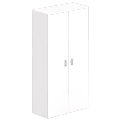 Armoire haute mélamine 2 portes 197x100x42cm blanc