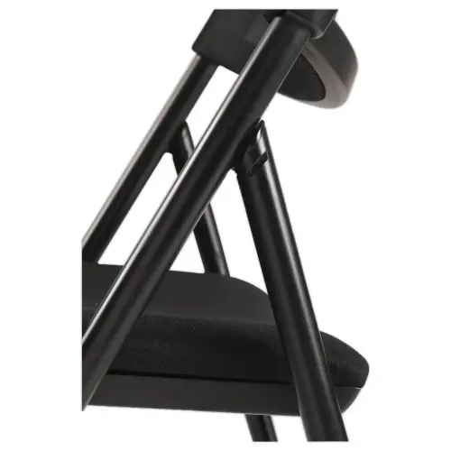 Chaise pliante r&eacute;sille pi&egrave;tement en acier &eacute;poxy noir 