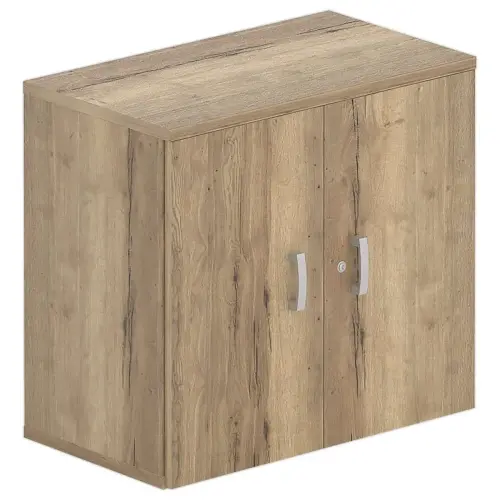 Armoire m&eacute;lamine 2 portes ch&ecirc;ne vein&eacute; hauteur 73 cm 