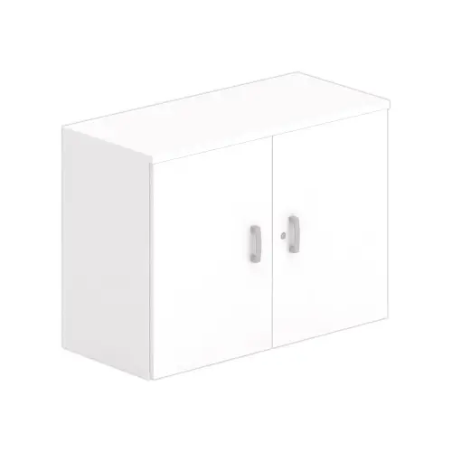 Armoire basse mélamine 2 portes 73x100x42cm blanc