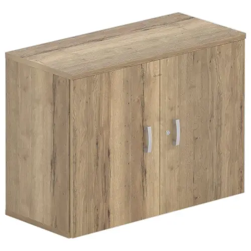 Armoire basse – 2 portes – 73 x 100 x 42 cm – Chêne veiné