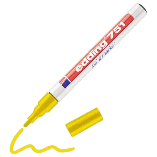 Marqueur peinture EDDING 751 - Pointe fine - jaune