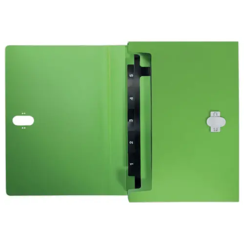 Trieur extensible en PP recyclé - 6 compartiments - Vert - LEITZ