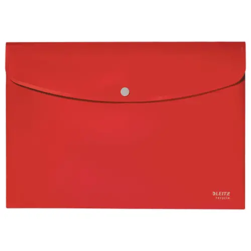 Pochette pression Leitz PP recyclé A4 rouge